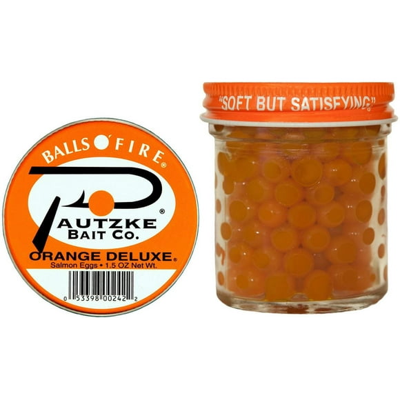 Pautzke PORGDLX Balls o' Fire Salmon Eggs Orange Deluxe 1oz (014357)