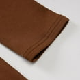 thumbnail image 7 of Womens Solid Color Bodysuit with Long Sleeves and Velvet Yoga Onesie Brown L, 7 of 7