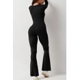 thumbnail image 4 of Monos para mujer, cuello cuadrado, pierna ancha, largo completo, mono, 4 of 5