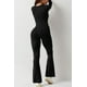 thumbnail image 4 of Monos para mujer, cuello cuadrado, pierna ancha, largo completo, mono, 4 of 5