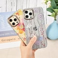 thumbnail image 5 of Compatible with iPhone 12 Pro Max Case for Women Girls,Cute Flower Luxury Fashion Glitter Bling Floral Clear Acrylic Plate Shockproof Slim Case for iPhone 12 Pro Max(Rainbow Flower), 5 of 7