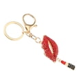 thumbnail image 4 of Girl's Kiss Lips Keychains Sparkling Red Lip Shape Purse Charm Backpack Accessories, 4 of 10