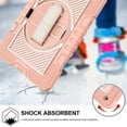 thumbnail image 6 of for iPad A16 11th Generation Case 2025, iPad 10th Generation Case 2022,Heavy Duty Rugged Protective Case Rotating Hand Strap Stand Handle Shoulder Strap Kids Cover,Rose Gold, 6 of 9