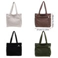 thumbnail image 3 of FENOHREFE Women Shoulder Bag Corduroy Handbag Autumn Winter Armpit Bag Large Capacity Shopping Bag Students School Bag for Daily, 3 of 8