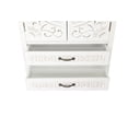 thumbnail image 7 of Demi Bonn 27'' White Accent Tall Tower Storage Cabinet, Rustic 2-Door 2-Drawer Home Organizer, Natural+White, 7 of 7