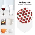 thumbnail image 4 of KLL Drink Coasters Set Octagon of 4,PU Leather Absorbent Coasters Set Decorative Coffee Cup Coasters Housewarming Gift for Home Decor-Hand Drawn Strawberry, 4 of 5