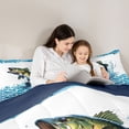 thumbnail image 5 of Homewish Female Men Women Big Bass Fish Bedding Comforter Set 2pcs,Fishing And Hunting Twin Comforter Sets Microfiber,Abstract Vintage Lake Life Breathable Bedding Set,Breathable Home Decor, 5 of 8