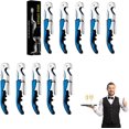 thumbnail image 1 of Wine Bottle Opener,Corkscrew Wine Opener,Wine Key for Servers Bartenders, 3 in 1 Stainless Steel Double Hinged Cork Screw (05, Blue), 1 of 7