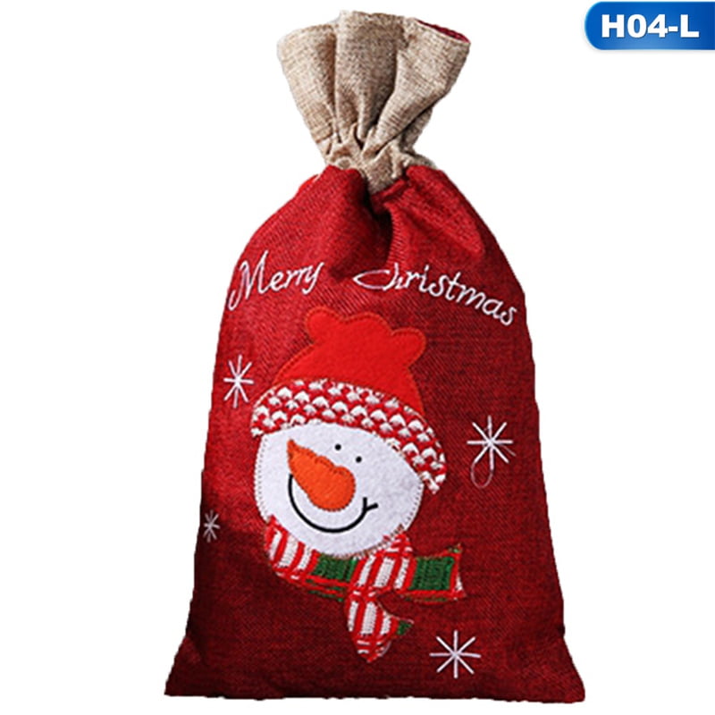 Art Secret 4-Pack XL Santa Sacks Christmas Canvas Gift Bags