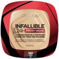 thumbnail image 4 of (2 pack) L'Oreal Paris Infallible Fresh Wear 24 Hr Powder Foundation Makeup, 180 Linen, 0.31 oz, 4 of 10