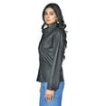 thumbnail image 5 of Ladies Black Leather Shirt, 5 of 5