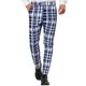 thumbnail image 1 of INSPIRE CHIC Pantalones de vestir de cuadros ajustados de color bloque para hombre 34 azul marino, 1 of 7