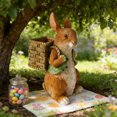 thumbnail image 3 of Gumesh Resin Rabbit Figurine for Outdoor Garden, Little Bunny Statue for Courtyard, Potted Plant Landscaping, Bonsai Sculpture Decoration, Handmade Craft Ornament for Patio, Lawn, 3 of 8