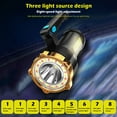 thumbnail image 4 of LED Flashlight Tactical Torch Light Lamp Outdoor Searchlight Spotlight with 8 Modes 1200mAh Battery Strong Light Torch IP44 Waterproof Flashlight for Camping Hiking Night Fishing, 4 of 11