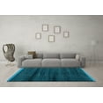 thumbnail image 3 of Ahgly Company Indoor Round Abstract Light Blue Modern Area Rugs, 4' Round, 3 of 4