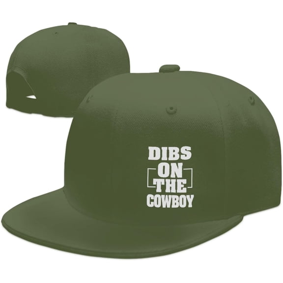 Wikjxiz D On The Cowboy Hats for Men Women Adjustable Flat Bill Brim Dad Hats Fashion Baseball Cap Black