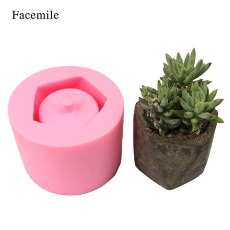 1PCS Flower Potted Planter Silicone Mold Handmade Craft Garden Home Decoration Plant Flowerpot Cement Vase Molds Style