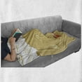 thumbnail image 6 of Crabs Soft Flannel Fleece Throw Blanket, Funny Summer Card Animals on the Beach Holiday Vacation Theme Print, Cozy Plush for Indoor and Outdoor Use, 60" x 80", Sand Brown and White, by Ambesonne, 6 of 6
