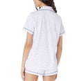 thumbnail image 3 of Conjunto de pijama Zelbuck, pantalones cortos modernos con forma de mono de 2 piezas para mujer, 3 of 5