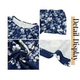 thumbnail image 5 of Fantaslook Dressy Blouses for Women Pleated Short Sleeve Tunic Tops Casual Floral Shirts, 5 of 7