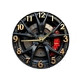 thumbnail image 2 of DimyFew Horloge Murale Ronde Silencieuse avec Design de Roue Vintage en Bois et PP, Pendule Décoratif Moderne, Facile à Installer, Convient pour Chambre, Salon, Bureau 20cm, 2 of 8