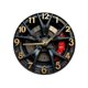 thumbnail image 2 of Reloj de pared decorativo con diseño de rueda de coche, elegante y silencioso. 20 centímetros, 2 of 8