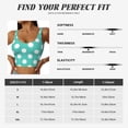 thumbnail image 5 of Gukieu Teal Turquoise And White Polka Dot Print Women's Sports Vest, Low-neck U-shaped Removable Pad Sports Bra for Yoga, Exercise, Dance-Large, 5 of 8