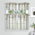 thumbnail image 2 of Watercolor Plant Leaves4(1) Kitchen Curtain Valance 3 Piece Home Curtains and Valance Set Curtain Sink Window Decor Window Treatment Tier 27.5x36 Length, 2 of 6