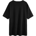 thumbnail image 2 of T-shirts Longs à Épaules Tombantes avec Lettres Graphiques pour Femmes, 2 of 4