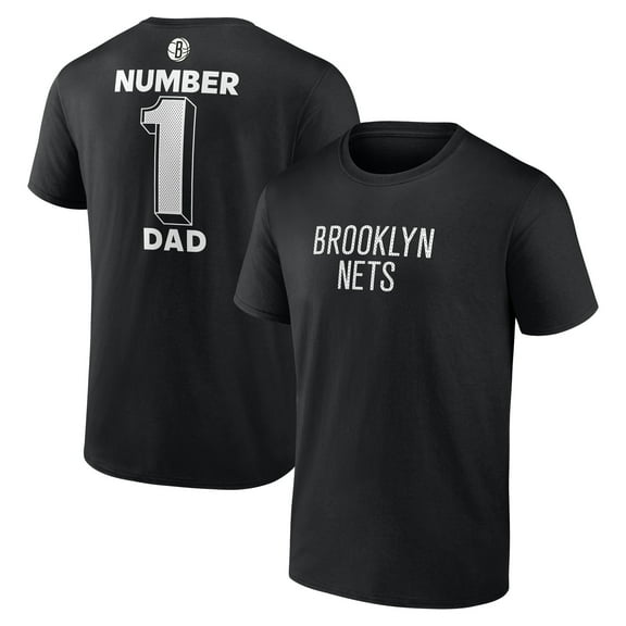 Men's Black Brooklyn Nets #1 Dad Jersey T-Shirt
