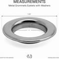 thumbnail image 2 of 1 inch Hole 10 Sets Grommets Eyelets with Washers for Leather, Tarp, Canvas (Gunmetal Black), 2 of 9