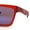 Red - Blue Mirror, variant on Xloop Mens Rectangle Sport Classic Wrap Horned Plastic Sunglasses All Black