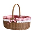 thumbnail image 2 of Cesta de picnic al aire libre, contenedor de cesta de flores con forro lavable, regalo para artículos diversos Grande, 2 of 8