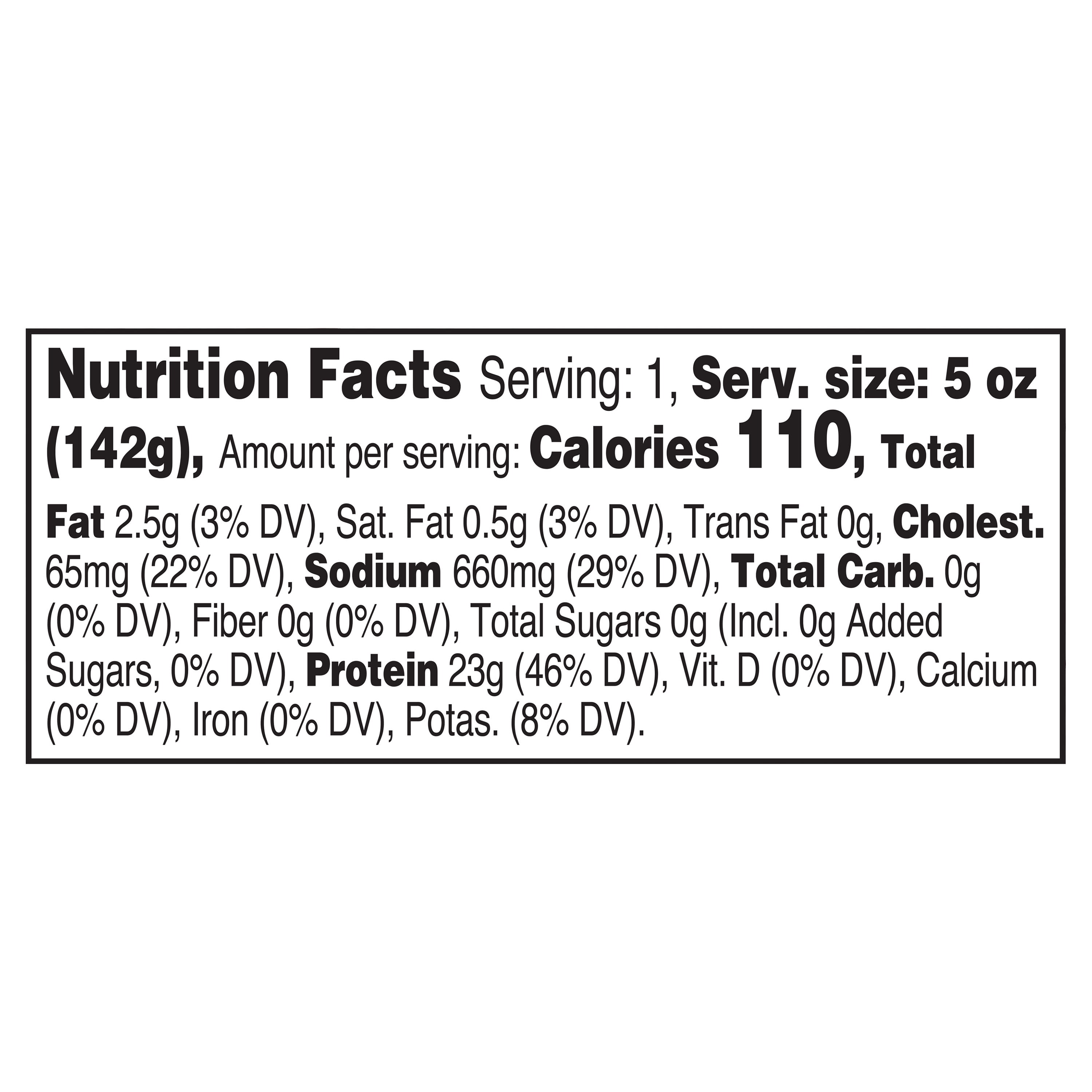 Great Value Chunk Chicken Breast with Rib Meat in Water, Fully Cooked, 5 oz Can