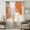 Orange, variant on Burnt Orange Sheer Curtains 54 Inches Long, Modern Geometric Grey Oil Painting Abstract Light Filering Curtains, Breathable Simi Curtain Privacy Drapes for Kitchen Bathroom Small Window Treatment