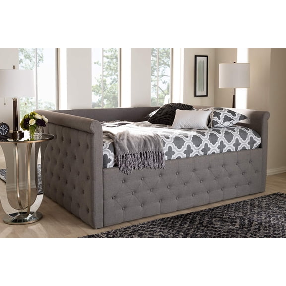 Baxton Studio Amaya Modern and Contemporary Fabric Upholstered Daybed