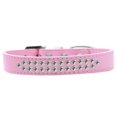 thumbnail image 1 of Two Row Clear Crystal Size 20 Light Pink Dog Collar, 1 of 1