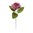 thumbnail image 2 of Singles Artificial Rose Stems With Leaves And Wedding Bouquet Decorative Florals Accents And Faux Flower Available In 5 Colors, 2 of 6