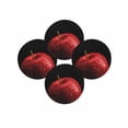 thumbnail image 7 of 13 Inch Round Placemats Set of 4, Red Fruit Non Slip Heat Insulation PP Table Mats, Modern Minimalist Decor Black Background Washable Place Mats for Kitchen Dining Party Table Decor, 7 of 7