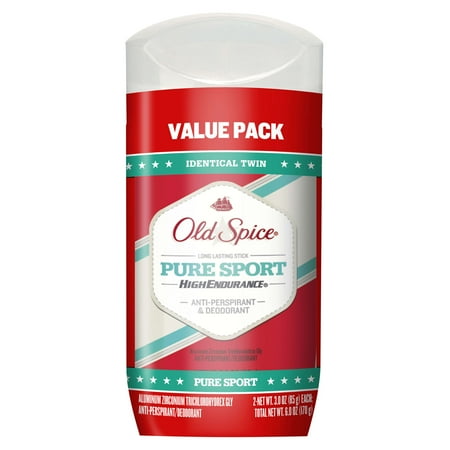 Old Spice High Endurance Pure Sport Antiperspirant Deodorant, 3 oz, Twin Pack