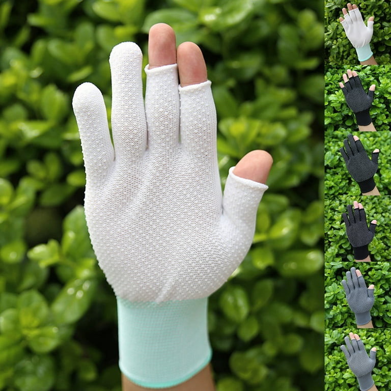 1 Pair Sports Gloves Fingerless Anti-slip Sun Protection Polyester