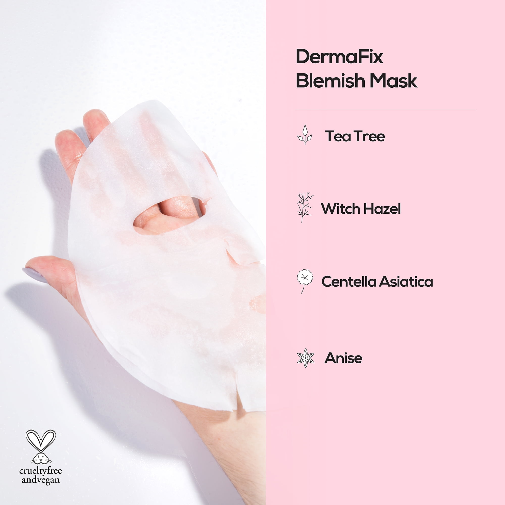 Hanhoo Dermafix Blemish Collection, Daily Blemish Care Kit with Blemish Toner 6.76 oz, Blemish Moisturizer 2.02 oz, and Sheet Mask 4 ct
