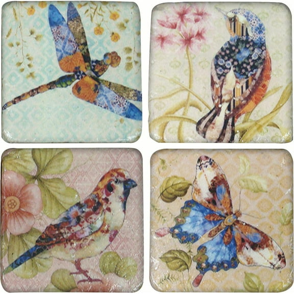 WATERCOLOR WINGS COASTER S/4