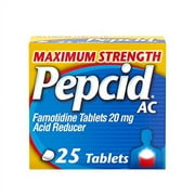 Pepcid AC Maximum Strength, .. .. 20 mg Famotidine .. for .. Heartburn Prevention .. & Relief, .. 25 .. Ct