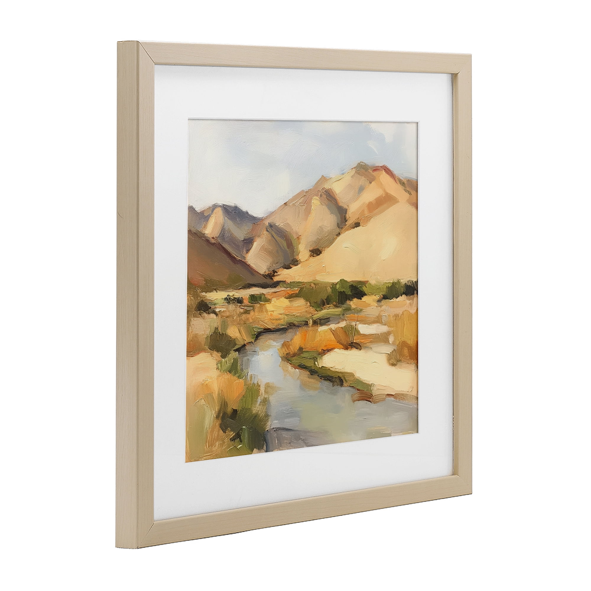 Stupell Industries Wispy Desert River Birch Framed Print Under Glass, design by Petal Prints Design