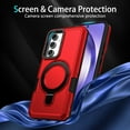 thumbnail image 5 of for Samsung Galaxy A25 5G Hybrid Case with Magnetic Ring Multi-Angle Stand, for Women Men [Excellent Grip Feeling] Drop Protective Case Cover for Samsung Galaxy A25 5G - Red, 5 of 9