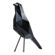 thumbnail image 1 of Figura moderna de pájaro, estatua de pájaro, decoración para el hogar, escultura mediana única de resina para TV Negro, 1 of 9