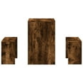 thumbnail image 3 of vidaXL 3 Piece Dining Table and Bench set Smoked Oak Engineered Wood, 3 of 5