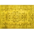thumbnail image 1 of Ahgly Company Machine Washable Indoor Rectangle Persian Yellow Traditional Area Rugs, 2' x 5', 1 of 4
