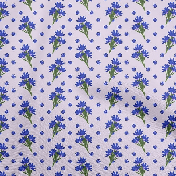 oneOone Cotton Cambric Light Violet Fabric Floral Sewing Craft Projects Fabric Prints By Yard 56 Inch Wide